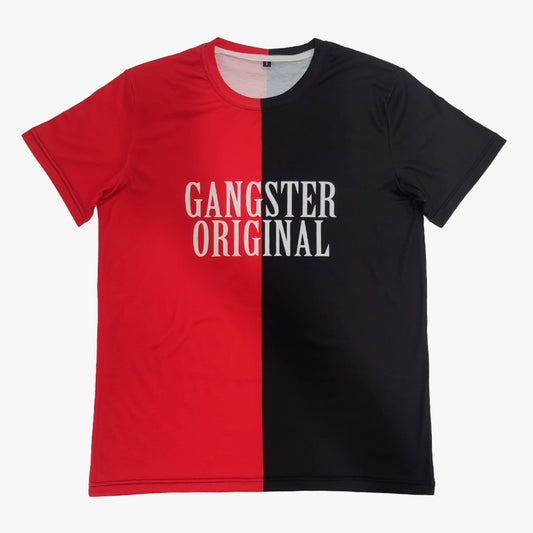 Camiseta Ganster Original Rojo y Negro
